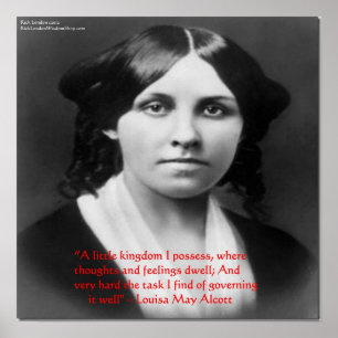 Louisa May Alcott "Kleines Königreich" Weisheitszi Poster