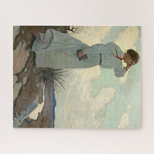 Louise auf einem der Barren Hills von N. C. Wyeth Puzzle (Horizontal)