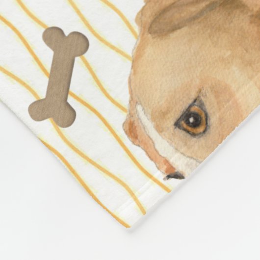 Louise Boxer Mix Fleece Blanket (Ecke)