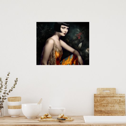 Louise Brooks in Miami der 1920er Jahre Poster (Küche)
