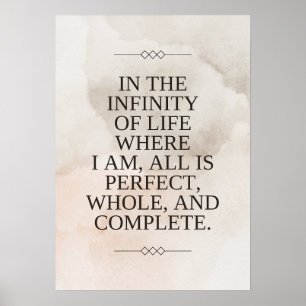Louise Hay Quote - Alles ist perfekt Poster