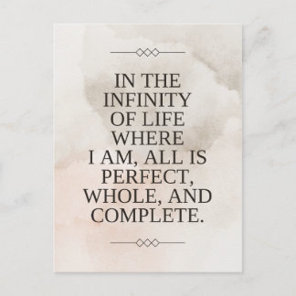 Louise Hay Quote - Alles ist perfekt Postkarte