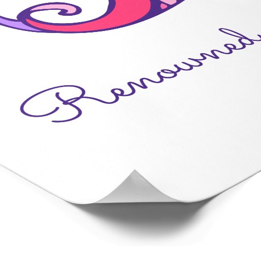 Louise Initial L doodle Herz Art Name bedeutet Poster (Ecke)