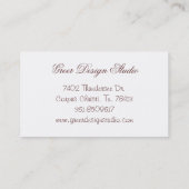 Louise Marie von Frankreich Visitenkarte (Rückseite)