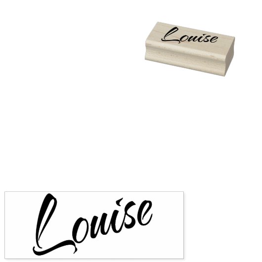Louise name cursive dekorative Skript-Schriftart Gummistempel (Stempel)