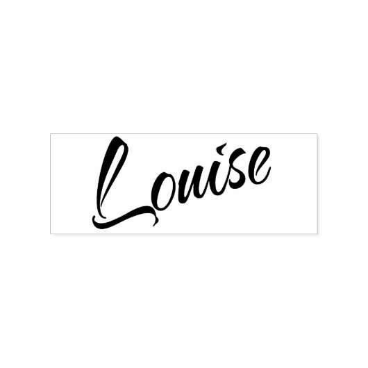 Louise name cursive dekorative Skript-Schriftart Gummistempel (Prägung)