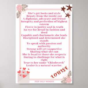 "Louise" Name Gedicht Poster