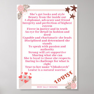 "Louise" Name Gedicht Poster