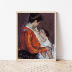 Louise Nursing Her Child   Mary Cassatt Poster