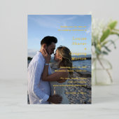 Louise Simple Foto Moderne Hochzeit retten das Dat Folieneinladung (Stehend vorne)