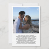 Louise Simple Foto Moderne Hochzeit Save The Date (Rückseite)