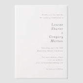 Louise Simple Modern Wedding rettet das Datum Pergament Einladungen (Vorderseite)