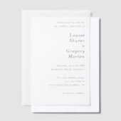 Louise Simple Modern Wedding rettet das Datum Pergament Einladungen (Versetzt)