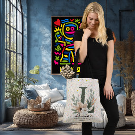 Louise's Radiant Stärke - Boho Chic Monogram Tragetaschen Mit Langen Trägern