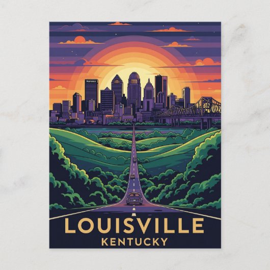 Louiseville Kentucky Travel Postkarte (Vorderseite)