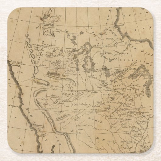 Louisiana 12 rechteckiger pappuntersetzer (Vorderseite)