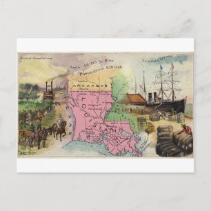 Louisiana, 1889 alte Ansichtskarte Postkarte