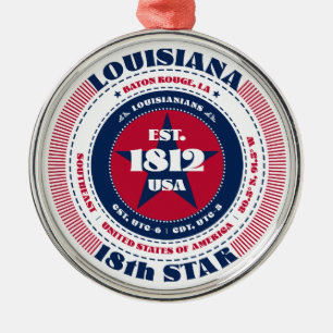 Louisiana 18. Staat Weihnachtsschmuck