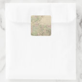 Louisiana 3 quadratischer aufkleber (Tasche)