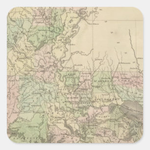 Louisiana 3 quadratischer aufkleber
