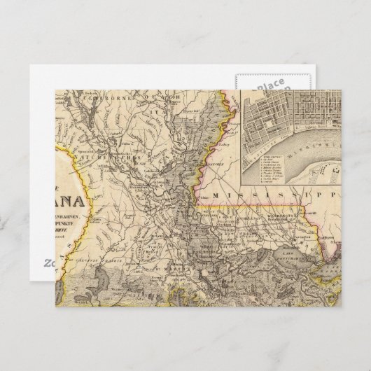 Louisiana 5 postkarte (Vorne/Hinten)