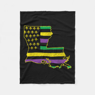 Louisiana American Flag Staaten Map Pride Nola Mar Fleecedecke