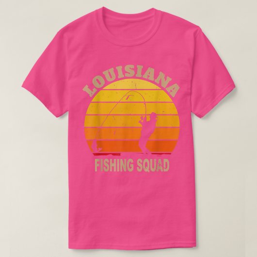 Louisiana, Angelplatz für Seefischerei und Forelle T-Shirt (Design vorne)