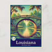 Louisiana | Anime Style Cel Schattenkarte Postkarte (Vorderseite)