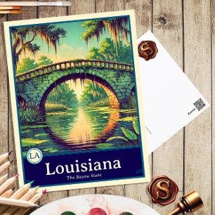 Louisiana Anime Style Cel Schattenkarte Postkarte