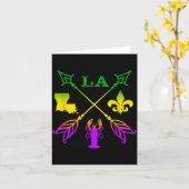 Louisiana Arrow Mardi Gras , Uni-adult, Black, Sma Karte (Gelbe Blume)