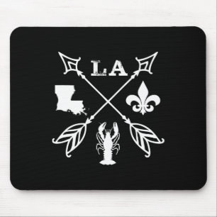 Louisiana Arrow T Shirt New Orleans Mardi Gras Mousepad