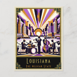 Louisiana | Art Deco Postkarte