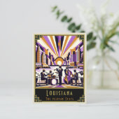 Louisiana | Art Deco Postkarte (Stehend Vorderseite)