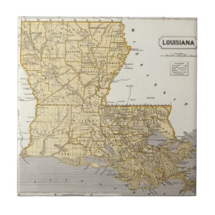 Louisiana-Atlas-Karte Fliese