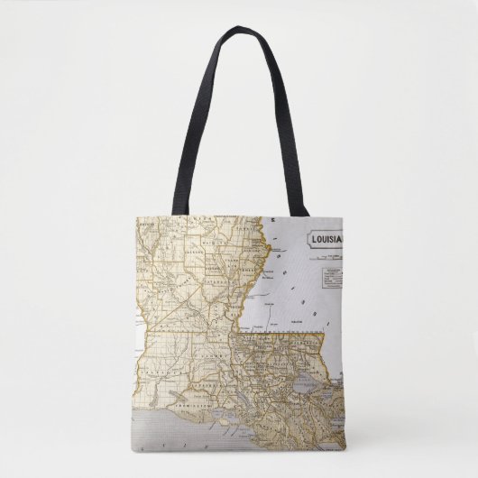Louisiana-Atlas-Karte Tasche (Vorderseite)