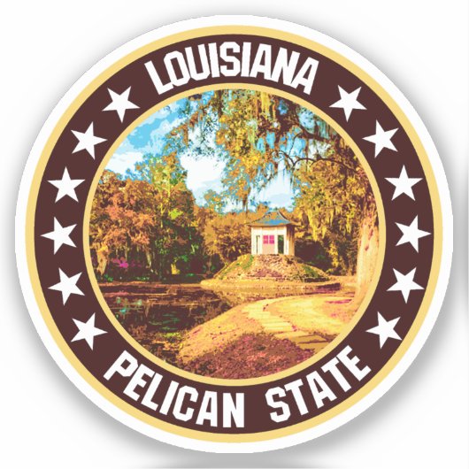 Louisiana Aufkleber (Vorderseite)