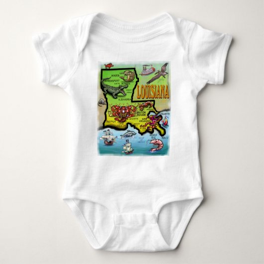 Louisiana Baby Strampler (Vorderseite)