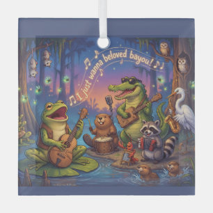 Louisiana Bayou Critter Band - Geliebtes Bayou! Ornament Aus Glas