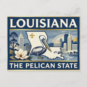 LOUISIANA Bayou-Südstaaten-Erbe-Emblem Postkarte