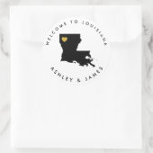 Louisiana Begrüßungssticker, Leckerei Box Bag Runder Aufkleber (Tasche)