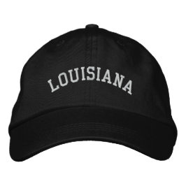 Louisiana bestickte, anpassbare Cap Black Bestickte Kappe