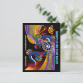 Louisiana Bicent. Mardi Gras Dual-Logo Postkarte (Stehend Vorderseite)