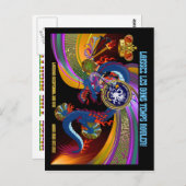 Louisiana Bicent. Mardi Gras Dual-Logo Postkarte (Vorne/Hinten)