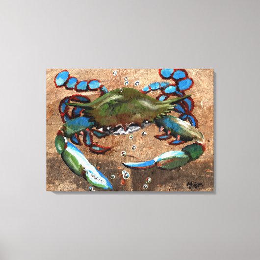 Louisiana Blue Crab Leinwanddruck (Vorderseite)
