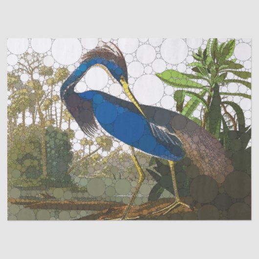 Louisiana Blue Heron von After John James Audubon Seidenpapier (Vorderseite)
