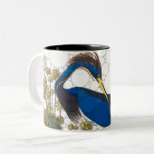 Louisiana Blue Heron von After John James Audubon Zweifarbige Tasse (Vorderseite Links)