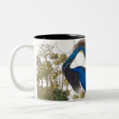 Louisiana Blue Heron von After John James Audubon Zweifarbige Tasse (Links)