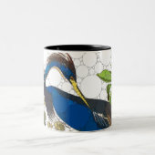 Louisiana Blue Heron von After John James Audubon Zweifarbige Tasse (Mittel)