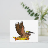 Louisiana Brown Pelican Postkarte (Stehend Vorderseite)