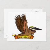 Louisiana Brown Pelican Postkarte (Vorne/Hinten)